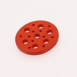 Disque perforé diamètre 30mm couleur orange (x 1)