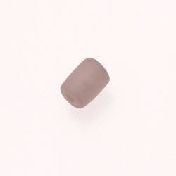 Perle en résine cylindre Ø10mm couleur gris mat (x 1)