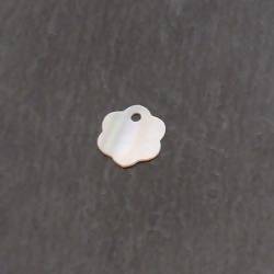 Perle en nacre forme fleur Ø12mm (x 1)