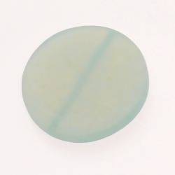 Perle en résine disque Ø40mm couleur vert d'eau mat (x 1)