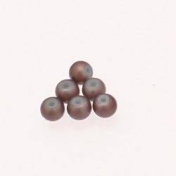 Perles magiques rondes Ø5mm couleur Taupe (x 6)