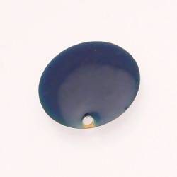 Pastille en métal Ø20mm couverte d'une résine couleur bleu marine (x 1)