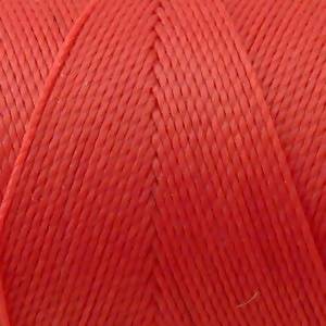 Fil polyester plat ciré 0,5mm couleur Rouge (x 2m)