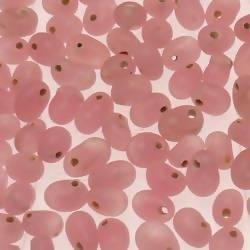 Perles en verre forme de petite goutte Ø5mm couleur rose opaque (x 10)