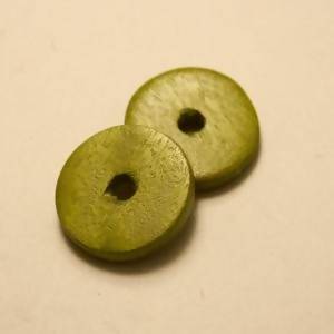 Disque diamètre 20mm couleur vert kaki (x 2)