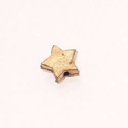 Perle en métal breloque forme étoile Ø10mm couleur vieil or (x 1)