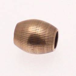 Perle en métal forme Grand Cylindre 17x20mm couleur or (x 1)