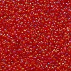 Perles de Rocaille 2mm couleur Rouge effet huile (x 20g)