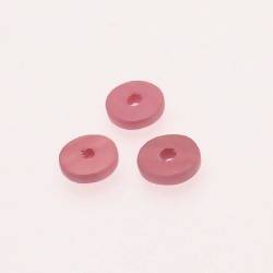 Disque diamètre 12mm couleur rose (x 3)