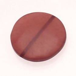 Perle en résine disque Ø40mm couleur marron brun brillant (x 1)