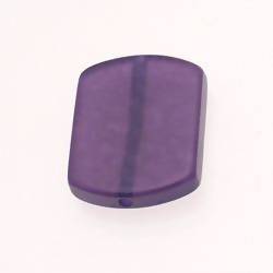 Perle en résine rectangle arrondi 25x30mm couleur violet brillant (x 1)