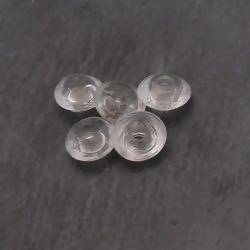 Perles en verre forme soucoupes Ø10-12mm couleur transparent (x 5)