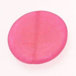 Perle en résine disque Ø40mm couleur fushia brillant (x 1)