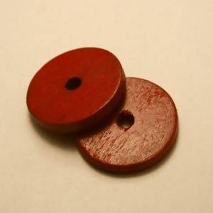 Disque diamètre 25mm couleur rouge foncé (x 2)
