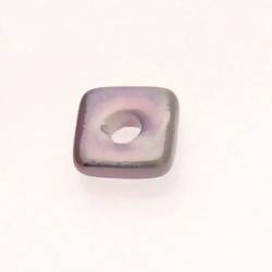 Perle en céramique carré 14x14mm couleur pourpre (x 1)
