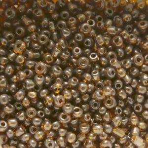 Perles de Rocaille 2mm ambre foncé transparent (x 20g)