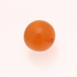 Perle ronde en résine Ø20mm couleur orange brillant (x 1)