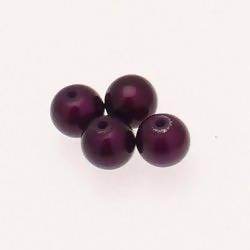 Perles magiques rondes Ø10mm couleur Prune (x 4)