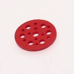 Disque perforé diamètre 30mm couleur rouge (x 1)