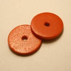 Disque diamètre 25mm couleur orange (x 2)