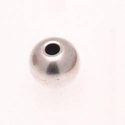 Perle métal lourd boule Ø12mm couleur argent (x 1)