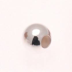 Perle métal boule vide Ø12mm couleur argent (x 1)