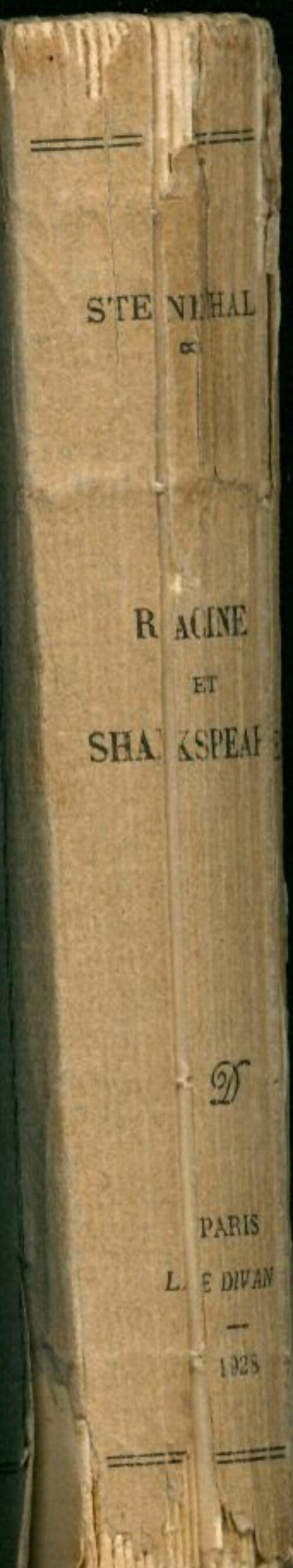 Racine et Shakspeare - Stendhal -  Le Divan poche - Livre