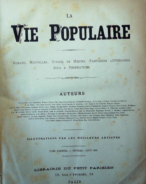 La vie populaire 1880  - Collectif -  La vie populaire - Livre