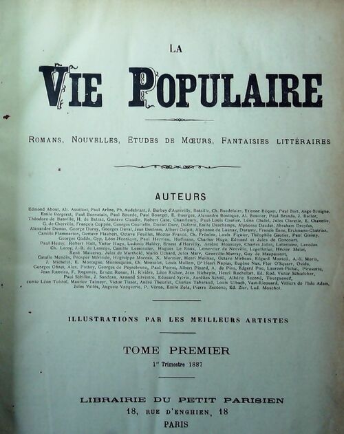 La vie populaire 1887 - Collectif -  La vie populaire - Livre