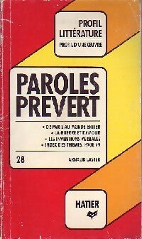 Livrenpoche : Paroles - Jacques Prévert - Livre