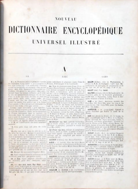 Nouveau dictionnaire encyclopédique universel illustré (5 vols.) - J. Trousset -  Librairie illustrée GF - Livre