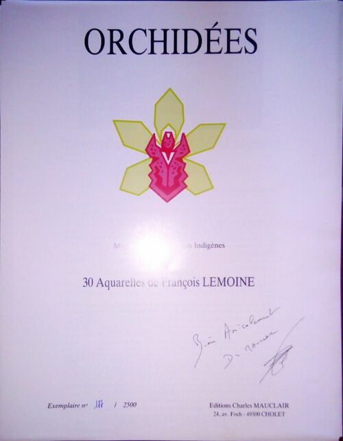 Orchidées. 30 aquarelles de François Lemoine - François Lemoine -  Mauclair GF - Livre