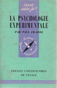 La psychologie expérimentale - Paul Fraisse - Livre