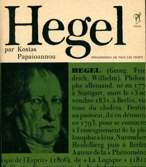 Livrenpoche : Hegel - Kostas Papaioannou - Livre