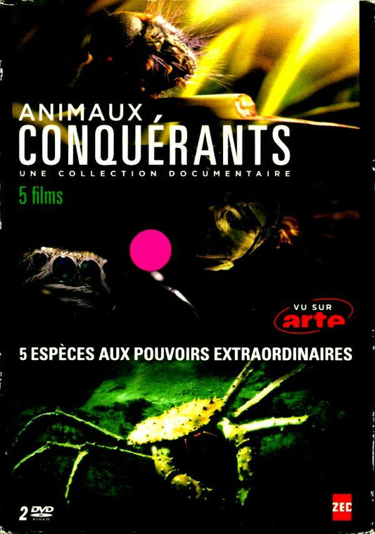 Livrenpoche : Coffret Animaux Conquérants ( Le règne de l'Araignée - Le Crabe Royal - Le Poisson Lion - La Fourmi de Feu - La Chenille Processionnaire du pin ) - Bruno Victor-Pujebet, Nicolas Gabriel, Vincent Amouroux, Jérôme Ségur - DVD