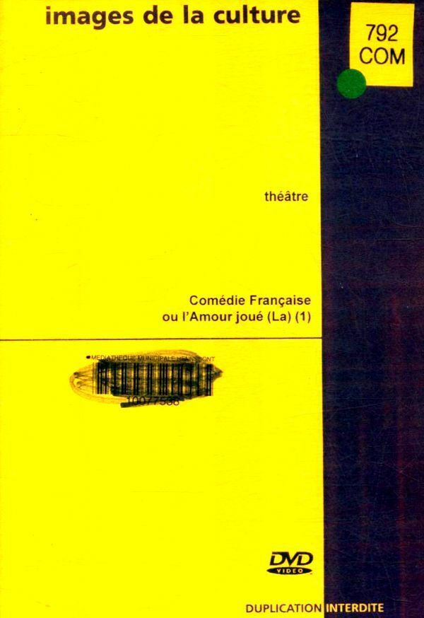 Livrenpoche : Images de la culture; la comédie française ou l'amour joué (1ère partie) - XXX - DVD