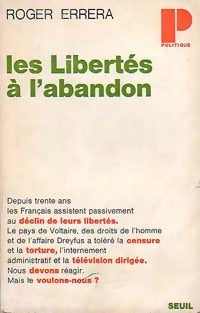 Livrenpoche : Les Libertés à l'abandon - Roger Errera - Livre