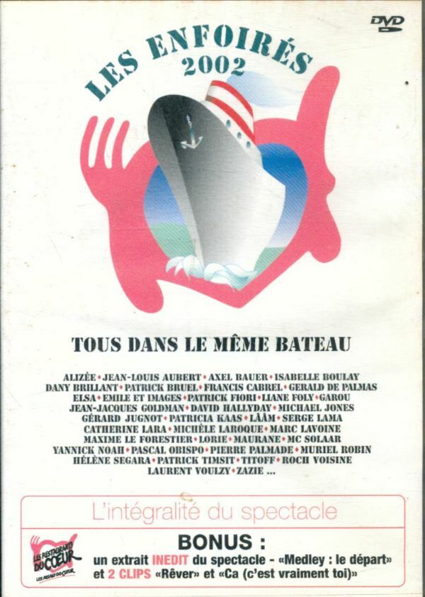Livrenpoche : Les Enfoirés 2002 : Tous dans le même bateau - Pascal Duchène - DVD