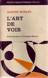 Livrenpoche : L'art de voir - Aldous Huxley - Livre