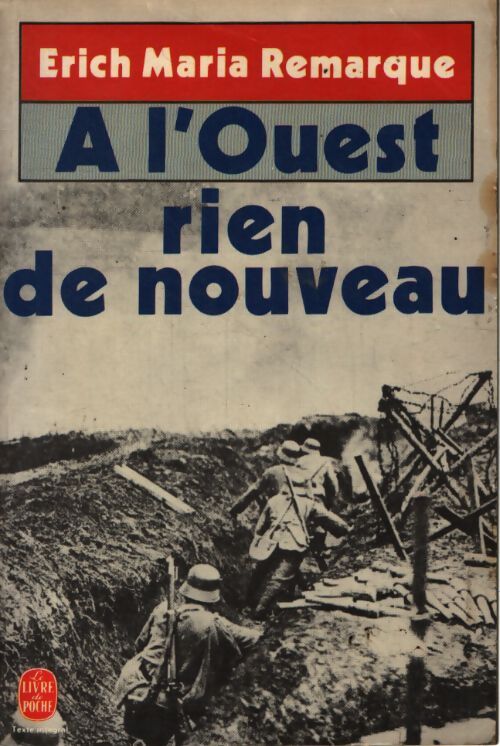 A l'ouest, rien de nouveau - Erich Maria Remarque - Livre