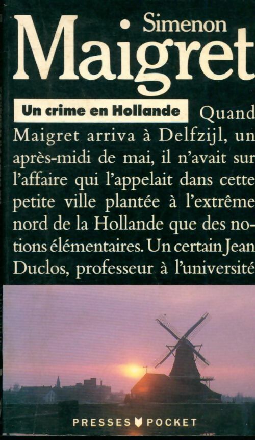 Livrenpoche : Un crime en Hollande - Georges Simenon - Livre