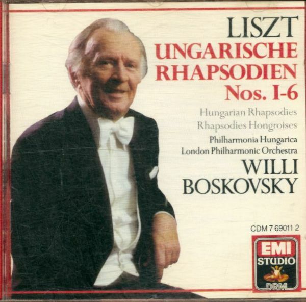 Livrenpoche : Liszt : Rhapsodies Hongroises 1 - 6 - Willi Boskovsky - CD