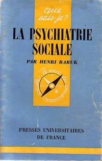 Livrenpoche : La psychiatrie sociale - Henri Baruk - Livre