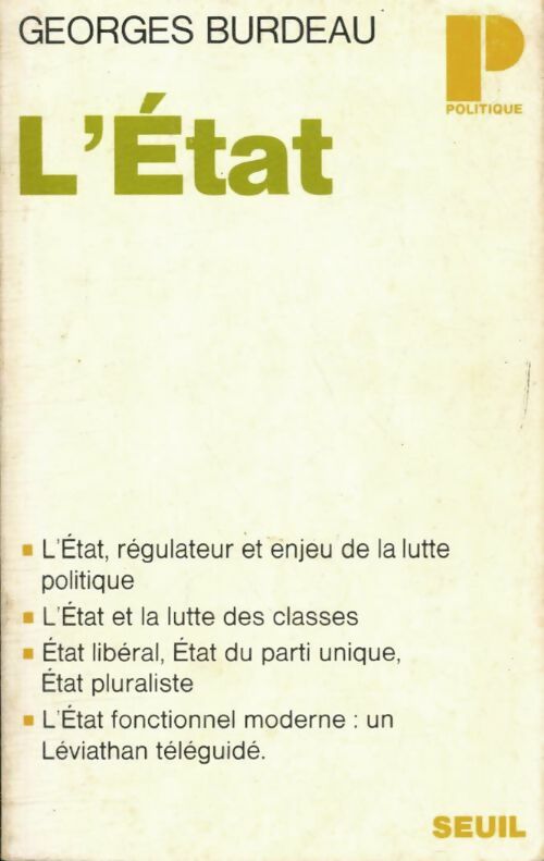 Livrenpoche : L'État - Georges Burdeau - Livre