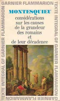 Livrenpoche : Considérations sur les causes de la grandeur des romains et de leur décadence - Montesquieu R. - Livre