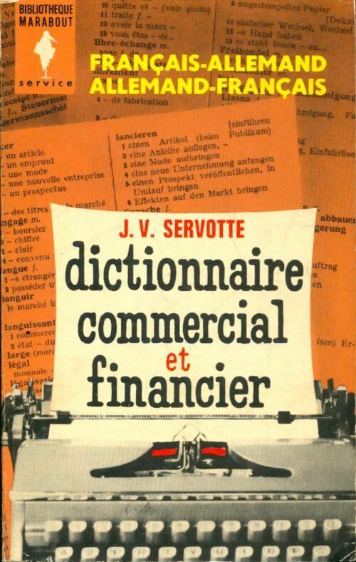 Livrenpoche : Dictionnaire commercial et financier (français-allemand/allemand-français) - Joseph Vital Servotte - Livre