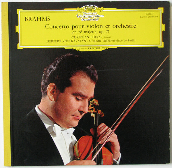 Livrenpoche : Brahms - Concerto Pour Violon Et Orchestre En Ré Majeur, Op. 77 - Ferras Christian - Vinyle