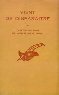 Livrenpoche : Vient de disparaître - Igor B. Maslowski, Olivier Séchan - Livre
