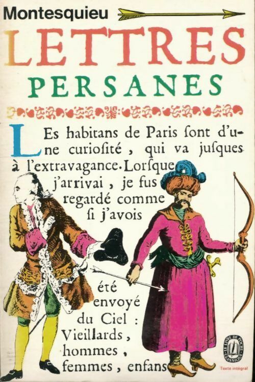 Lettres persanes Tome II - Charles De Montesquieu -  Le Livre de Poche - Livre
