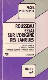 Essai sur l'origine des langues - Jean-Jacques Rousseau -  Profil - Livre